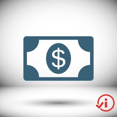 dollar money icon stock vector illustration flat design