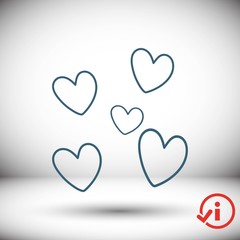 heart icon stock vector illustration flat design