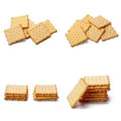 Obraz na płótnie Canvas Collage of Crackers isolated