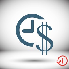 money time icon stock vector illustration flat design