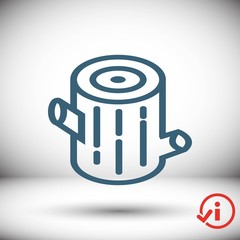 stump icon stock vector illustration flat design