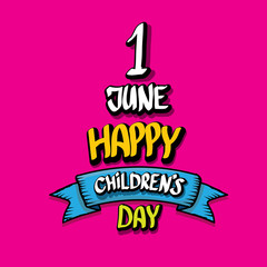 1 june international childrens day background.