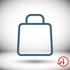 shopping cart icon stock vector illustration flat design