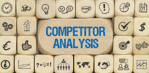 Competitor Analysis / Würfel mit Symbole