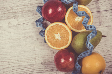 Healthy diet, weight loss - concept of healthy eating.