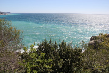 landscape view of the turquoise waters of the sea