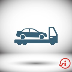tow truck icon stock vector illustration flat design