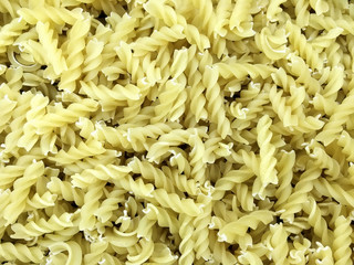 Curly-shaped pasta spirals