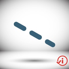 dash-dotted line icon stock vector illustration flat design
