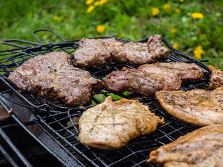 BBQ food on the grill