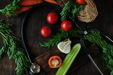 Still life with vegetables