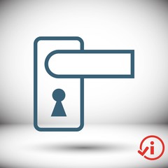 door handle icon stock vector illustration flat design
