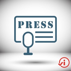 press icon stock vector illustration flat design