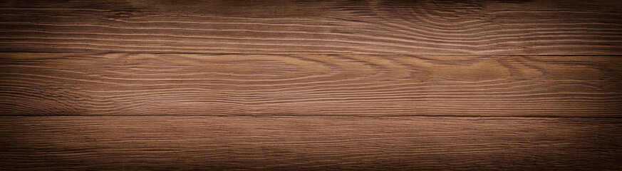 Fototapeta premium Vintage timber texture background. Wooden table top view