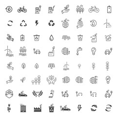 Eco icons set vector