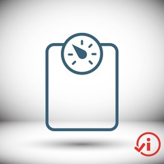 measure the weight icon stock vector illustration flat design