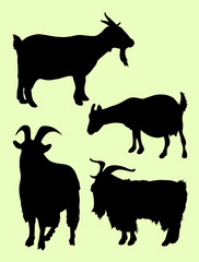 Goats animal silhouettes. Good use for symbol, logo, mascot, web icon, sign, or any design you want.