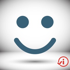 Smile icon stock vector illustration flat design