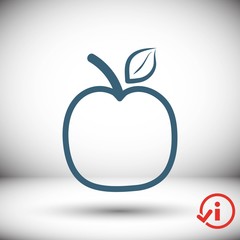 apple icon stock vector illustration flat design