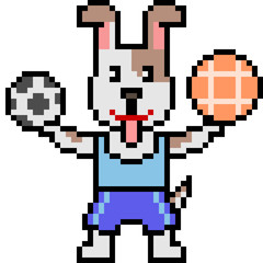 Fototapeta premium vector pixel art Athlete