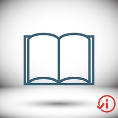 open book icon stock vector illustration flat design