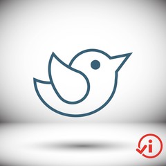 bird icon stock vector illustration flat design