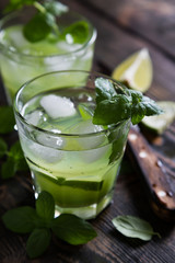 Mojito on a wooden table