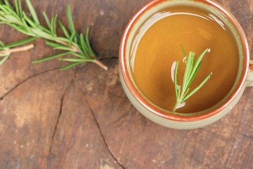 herbs rosemary hot tea