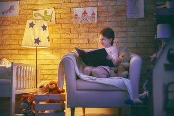 girl reading a book