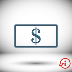 dollar money icon stock vector illustration flat design