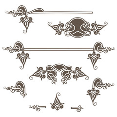 Vintage decoration pages set