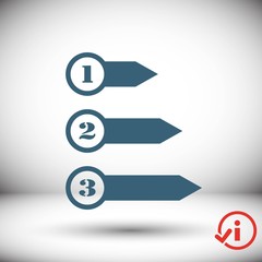 colorful bookmarks and arrows icon stock vector illustration flat design