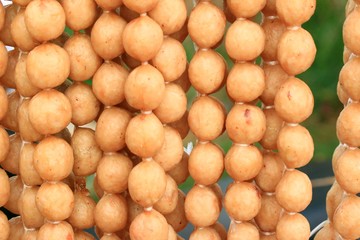 BBQ sausages in the market