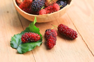 fresh organic mulberry fruit