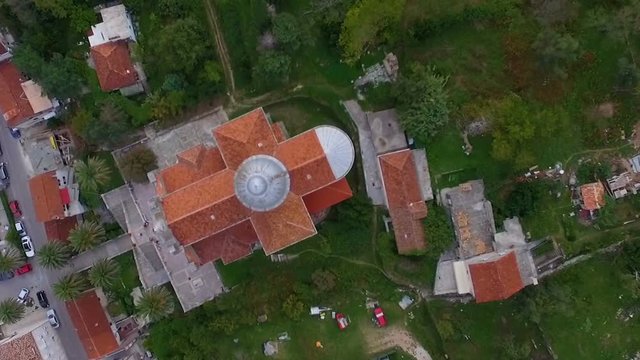 Aerial photography of an ancient church