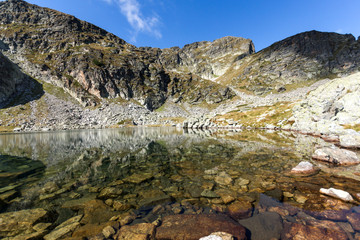 Landscape of Elenski lakes and Malyovitsa peak, Rila Mountain, Bulgaria