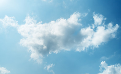 Blue sky color with clouds background photo