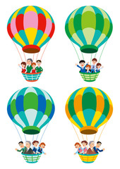 Obraz premium 気球と社員旅行