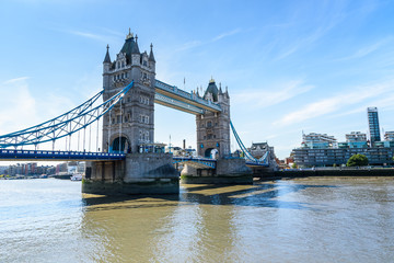 Tower Bridge over the River Thames, London, UK, England