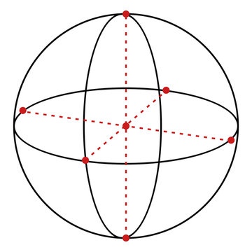 Vector Single Line Illustration - Sphere