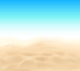 Fototapeta na wymiar Vector beach sand texture and blue sky background