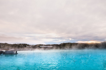 Blue Lagoon geothermal spa  in Iceland, The Blue Lagoon is famous outdoor in world class spa