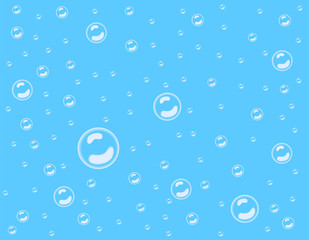 bubble on blue background vector