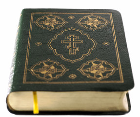 Open book on light table. Back to school. Copy space.