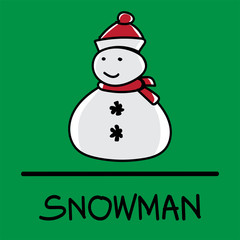 Snowman hand-drawn style.
