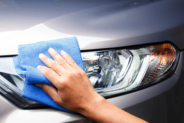 Hand cleaning car