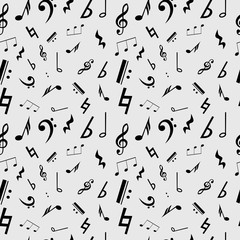 Seamless texture with music symbols