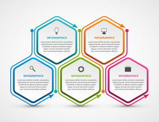 Abstract options infographics template. Infographics for business presentations or information banner.