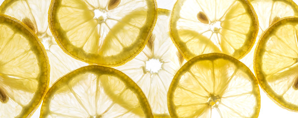 slices of lemon - macro detail