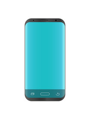 Modern smartphone mockup isolated on white